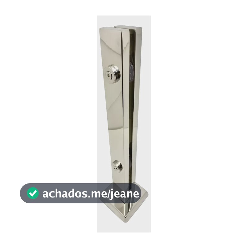 Coluna Torre Inox 40cm 2 Furos Guarda Corpo Pronta Entrega