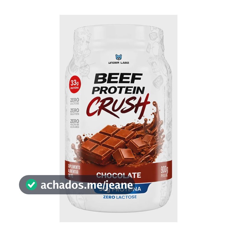 Beef Protein Crush Under Proteína Isolada 100% Zero Lactose Chocolate 900g