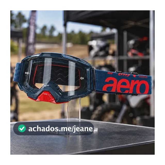 Óculos Asw A4 Aero Cross Motocross Trilha Enduro Vermelho Azul Transparente Adulto