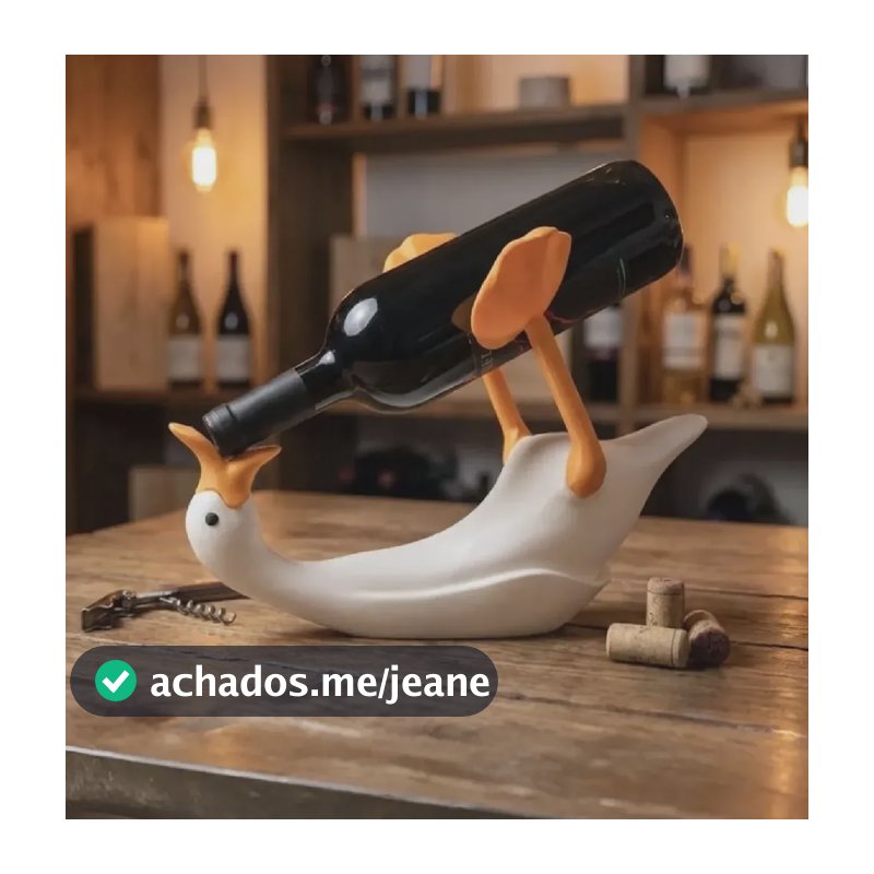 Porta Vinho Pato Deitado Divertido Moderno Decoração Enfeite Multicolorido