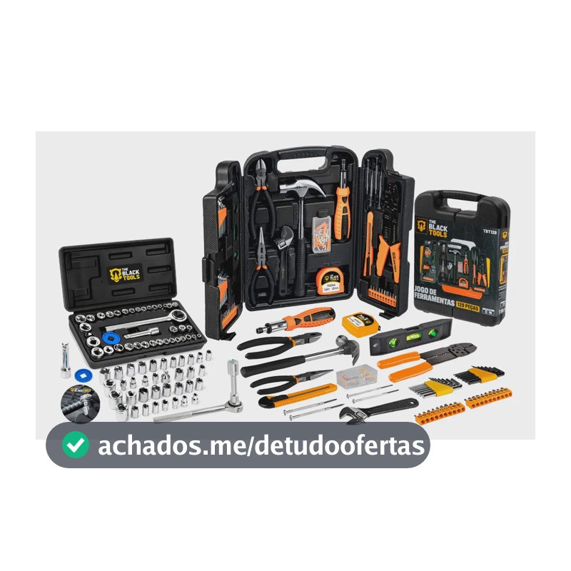Kit Jogo De Ferramentas Completo C/ Soquetes E Chaves TBT12940K The Black Tools