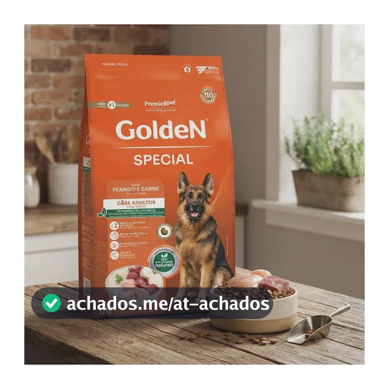 Ração Golden Special Cães Adultos Sabor Frango E Carne 15kg