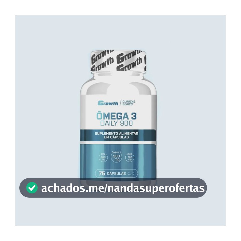 Omega 3 Óleo De Peixe 75 Softgel (caps) Growth Supplements