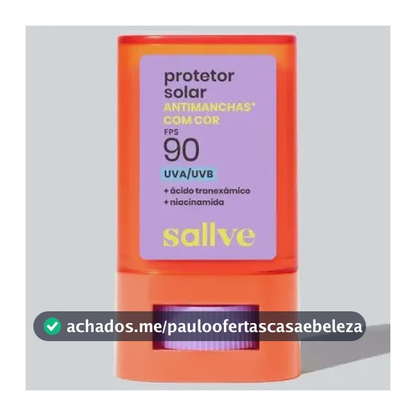 Protetor Solar Antimanchas Com Cor 2 Em Bastão 90fps Sallve
