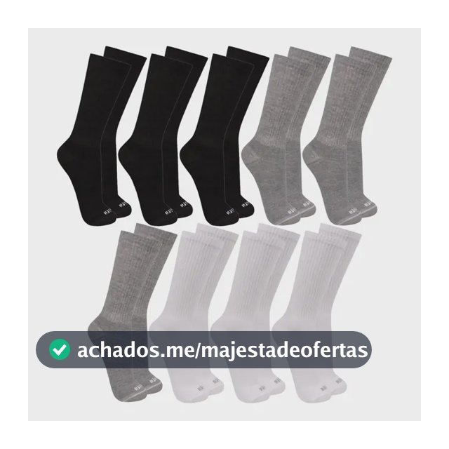 Kit 9 Pares De Meias Cano Longo Lisa Trifil Sport Original