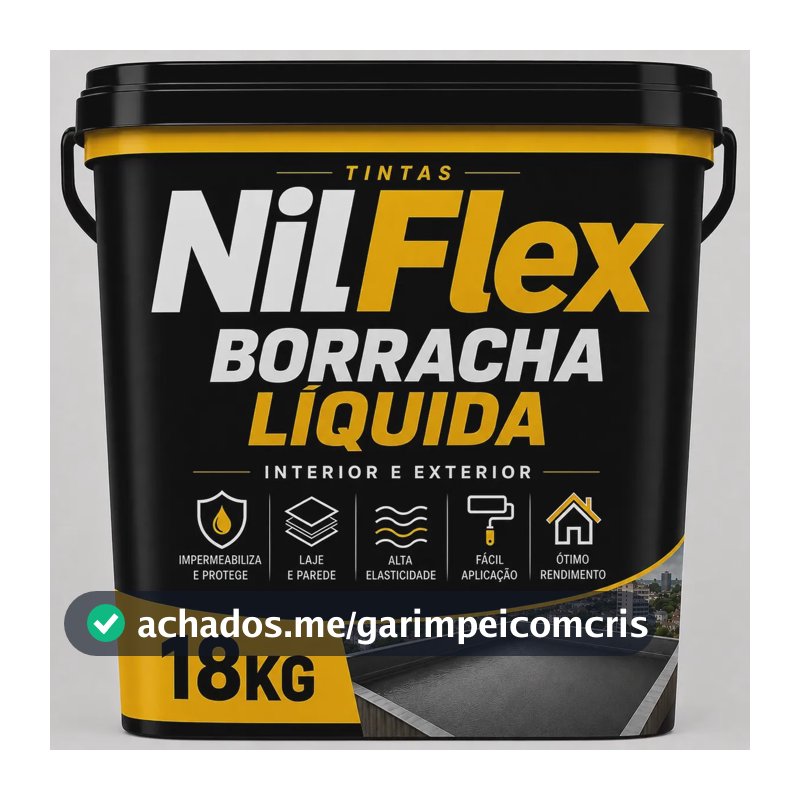 Premium Acrílica Borracha Líquida Impermeavel Emborrachada Cinza Fosco