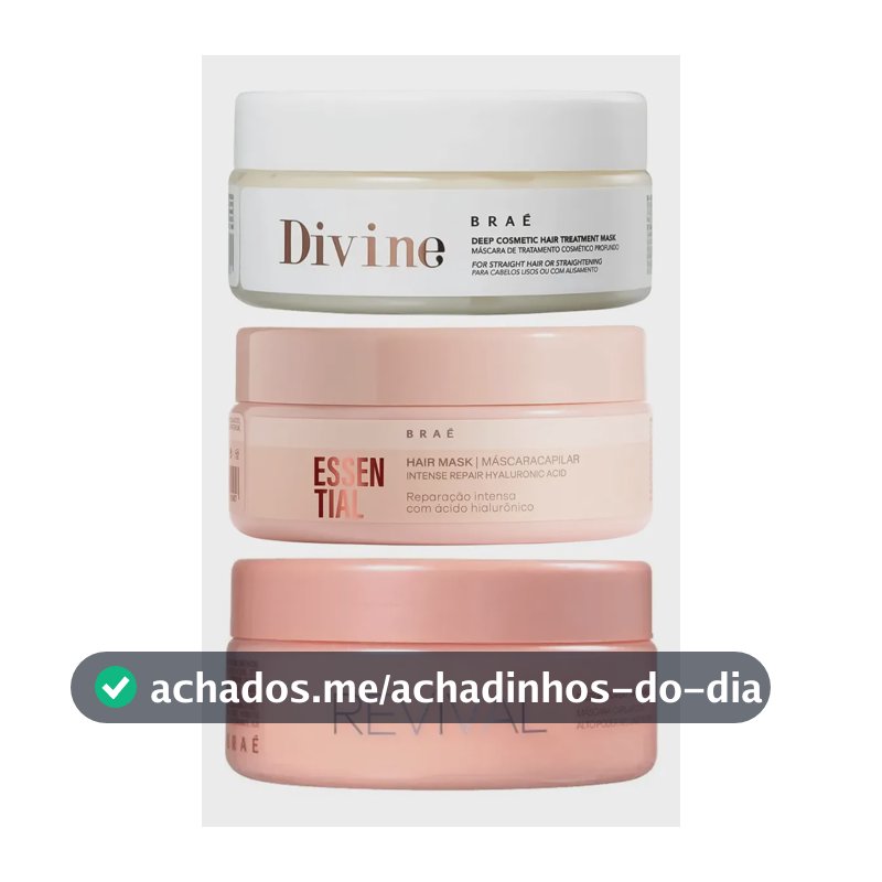 Braé Cronograma Capilar 3 Máscaras Divine,essential,revival
