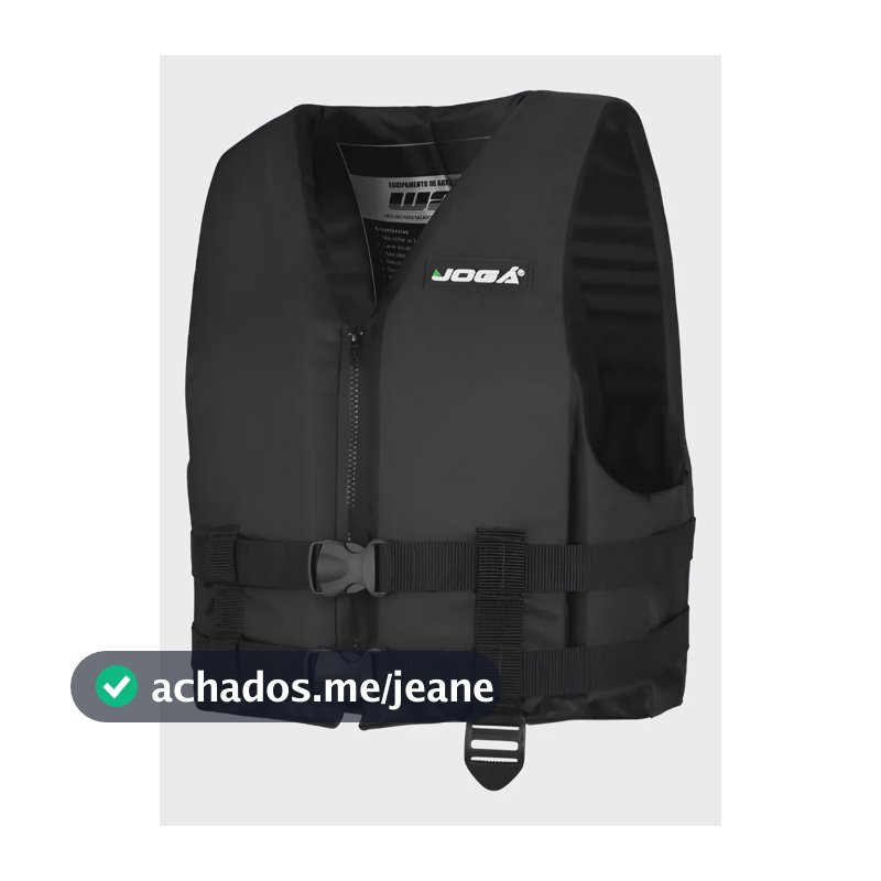 Colete Wave Salva Vidas Flutuação 70-150kg Rápido Cor Preto Tamanho 70