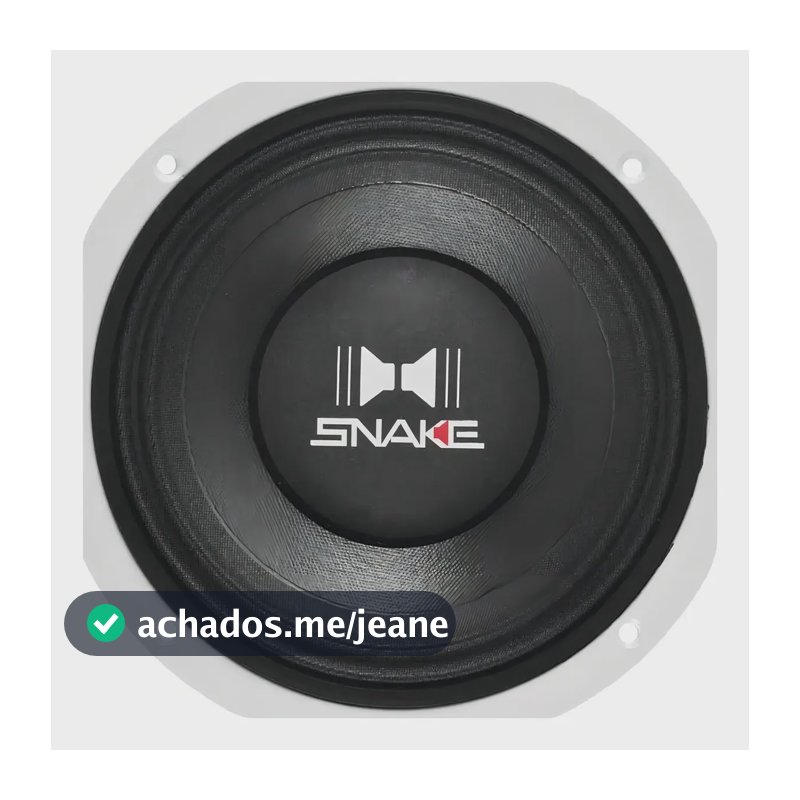 Alto Falante Woofer Snake Esx608 8 Pol 300w Rms Medio Grave Branco