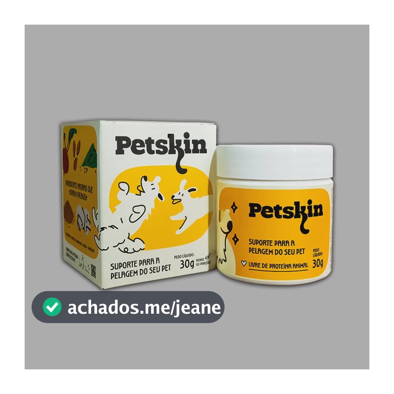 Suplemento Natural Pet P/ Dermatite E Leishmaniose - Petskin