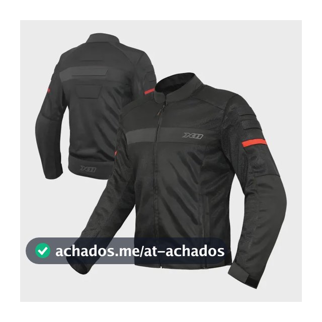 Jaqueta X11 Super Air Masculina Preto Ventilada Motoqueiro