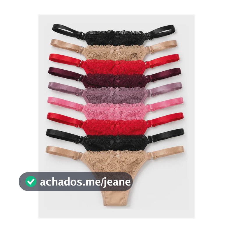 Kit 10 Calcinhas Fio Duplo Com Renda Regulagem Na Lateral Sortidas Renda M 40-42