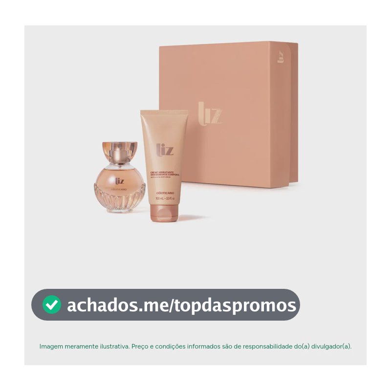 Kit Presente Natal Liz Boticário (2 Itens) Perfume 50 Ml