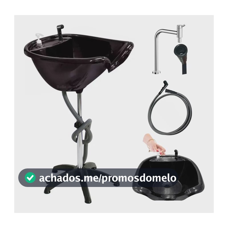 Lavatório Portátil Salão Beleza Cuba + Ducha + Porta Shampoo