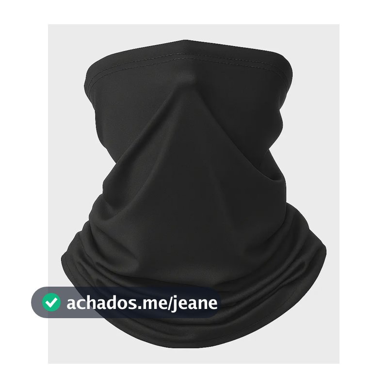 Bandana Tubular Ciclismo Proteção Uv Solar Máscara Preto Unico