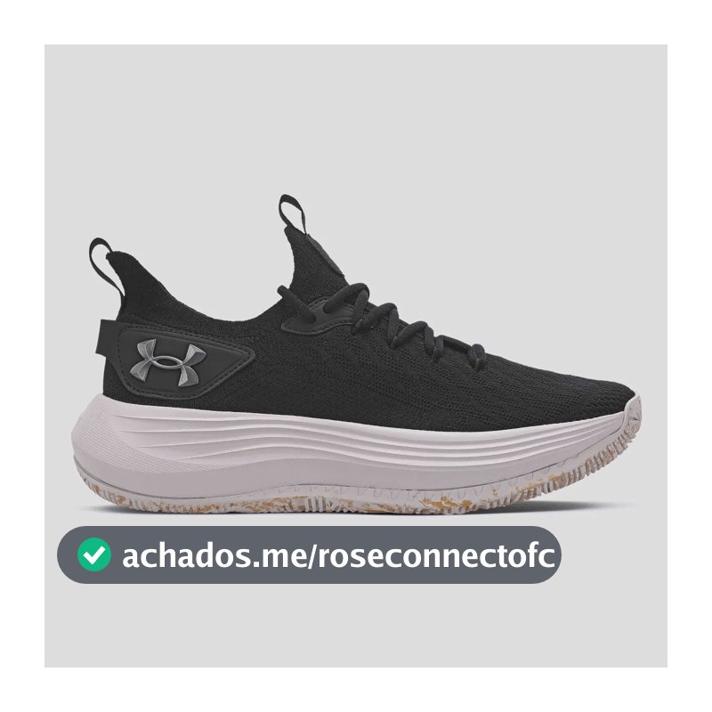 Tênis Masculino Hooper Under Armour Black/white/metpewter Liso 39