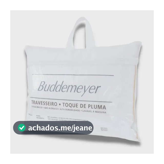 Travesseiro Toque De Pluma Buddemeyer 50x70cm Algodão Branco Suave Macio Conforto