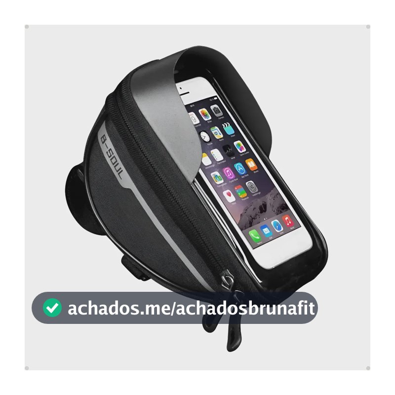 Bolsa Guidão Bike Bicicleta Suporte Celular Resistente Água Preto