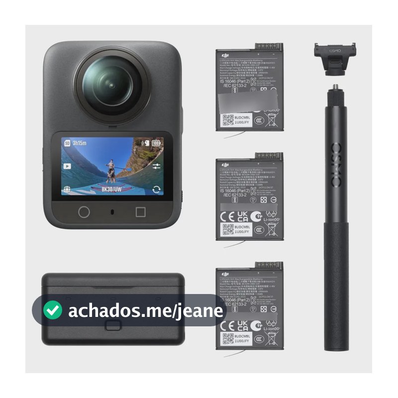 Dji Osmo 360 Adventure Combo, Câmera 8k, 3 Baterias