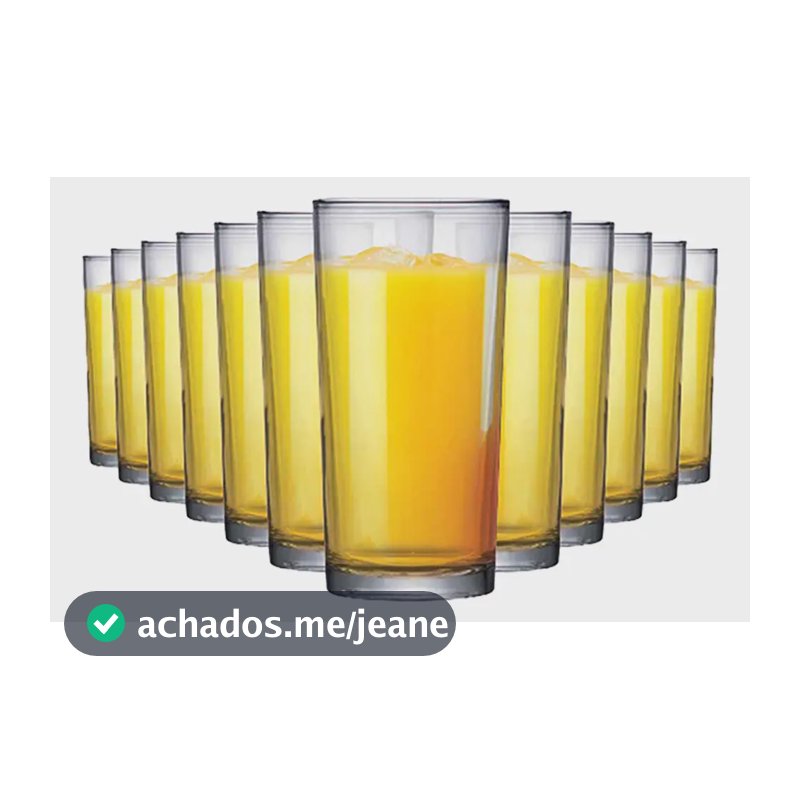 Jogo Copos Long Drink Água Suco  Mirage 300ml Kit 12 Peças