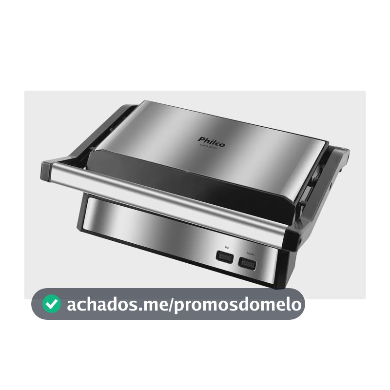 Grill E Sanduicheira PGR21PI Maxx Clean 1000W Cinza Philco