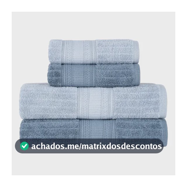 Jogo De Toalhas Buddemeyer Atena Fio Penteado Banho Azul/azul Claro 4 Peças