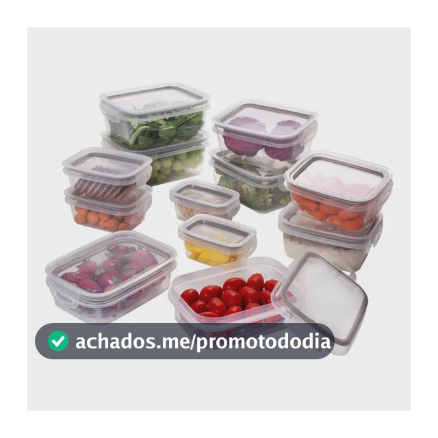Kit 12 Potes Herméticos Com Travas Plástico Cinza Plasútil Fendi
