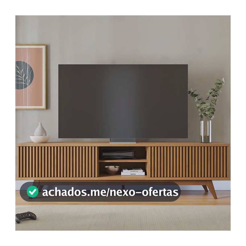 Colibri Rack Bancada Fortaleza 4 Portas TV até 75 Polegadas