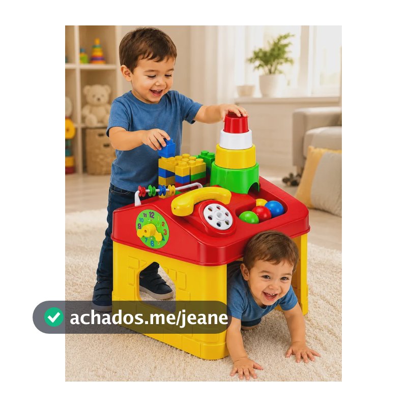Casa De Atividades Brinquedo Educativo Infantil Bebê 28 Pçs Colorido