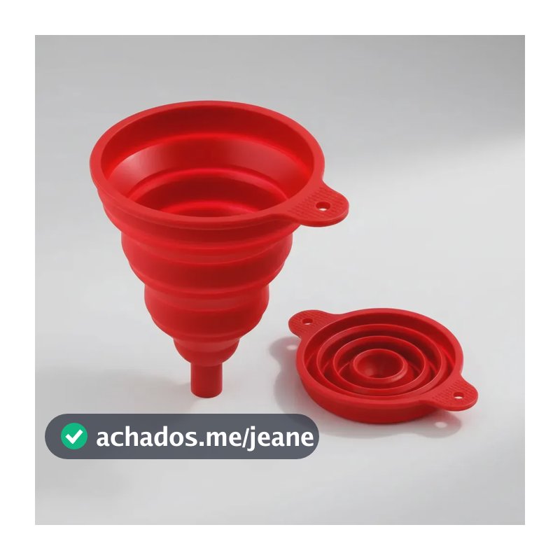 Funil Retrátil Silicone Dobrável 10 Cm Cozinha Antibactéria