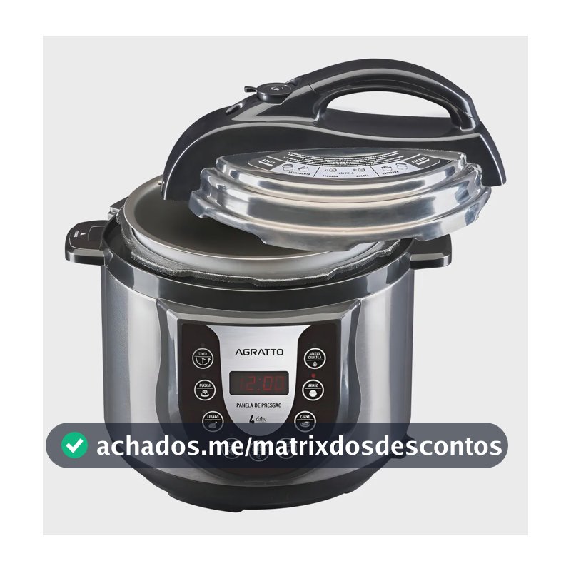 Panela Pressão Elétrica Digital Timer Inox Agratto Ped-02
