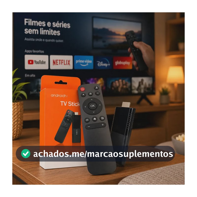 Tv Stick 4k Android Chromecast Smart Hdmi Wifi Ao Vivo Preto Padrão