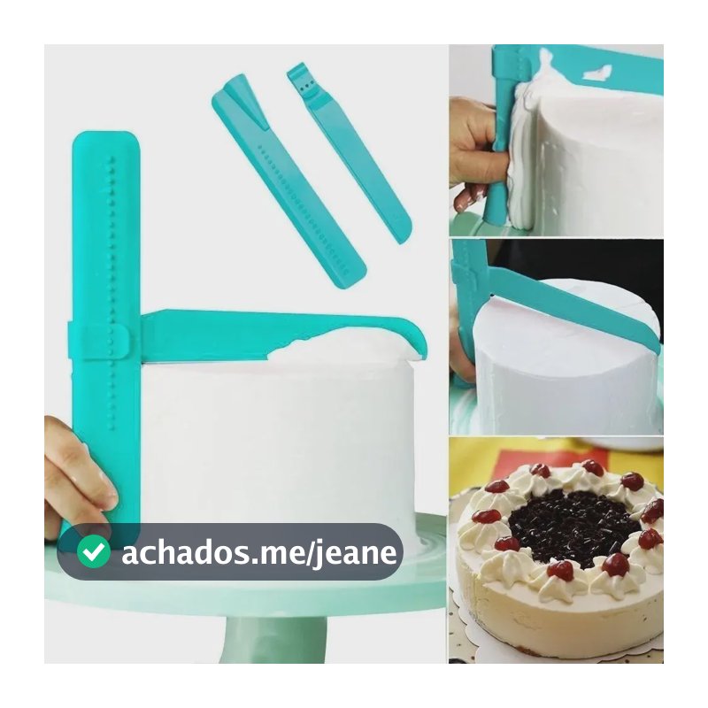 Espátula Niveladora Bolo Ajustável Raspador Alisador Angular