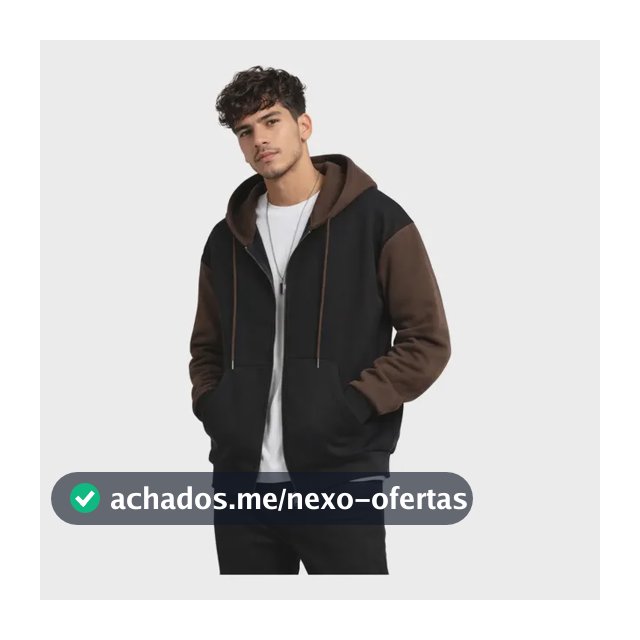 Blusa Moletom De Zíper Com Capuz E Bolso Canguru 2 Cores