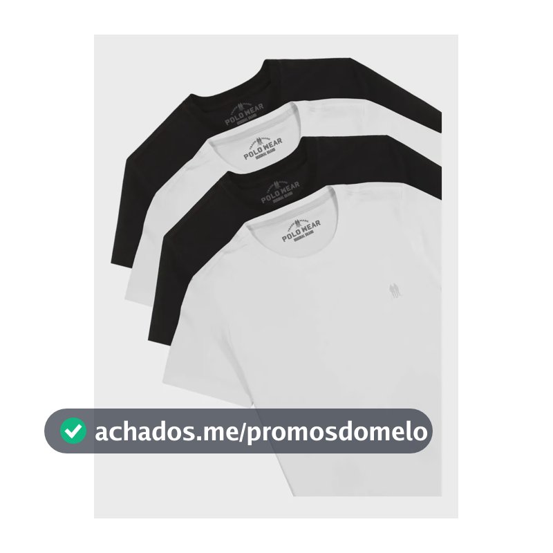 Kit 4 Camisetas Masculinas Polo Wear Sortido Sortido M Liso