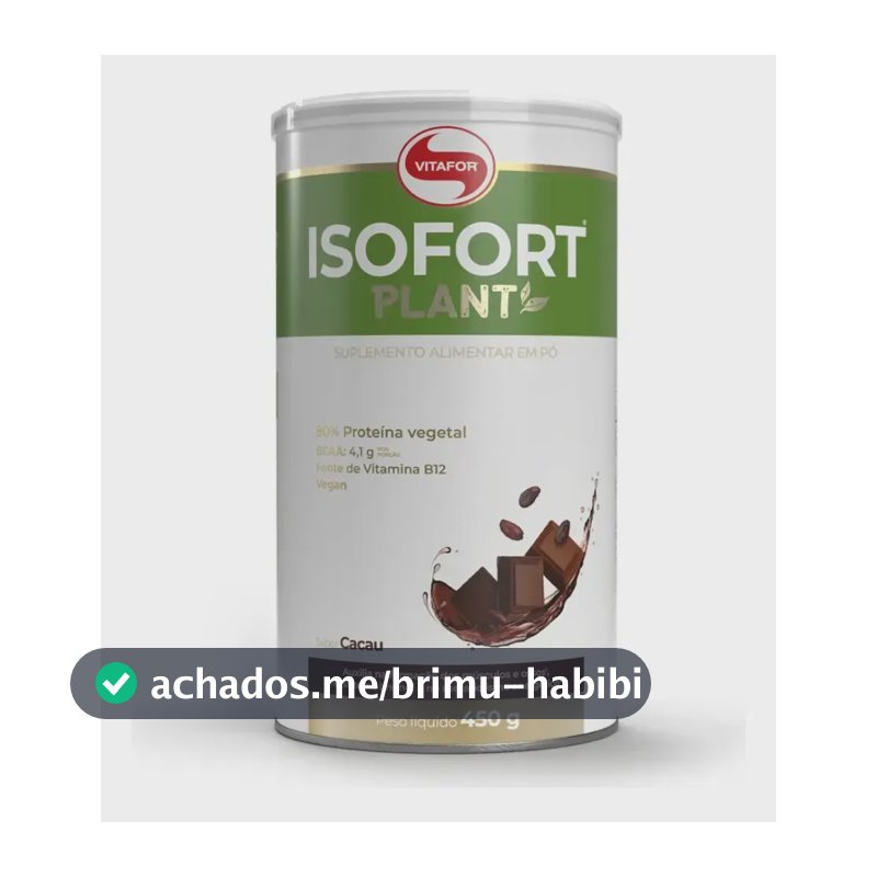 Proteína Vegetal Isofort Plant Cacau 450g Vitafor