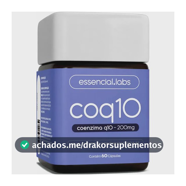 COENZIMA Q10 200mg - Fórmula com Máxima Concentração e Pureza - 60 doses