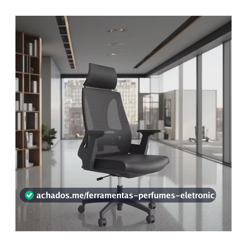 Cadeira Presidente Ergonômica Certificada Nr17 Toledo Preto Mesh