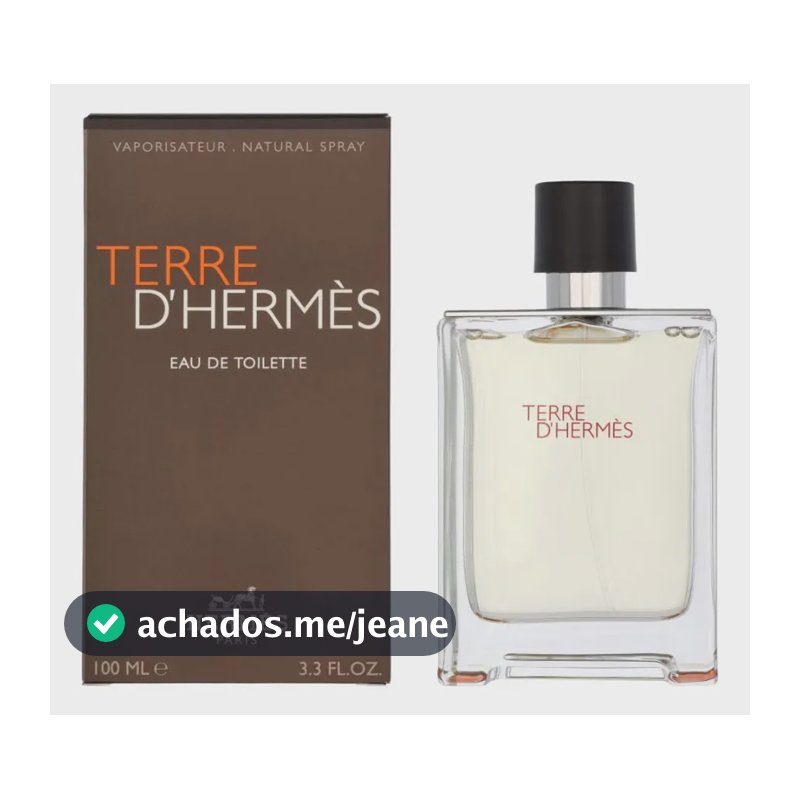 Perfume Hermès Terre d'Hermès EDT Homem 100ml – Notas de Laranja, Pimenta e Vetiver