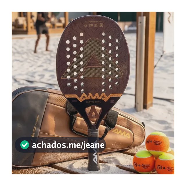 Raquete Kronos 2026 Beach Tennis Ama Sport Nova Bolinhas Nfe Marrom
