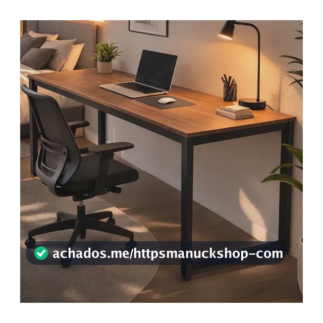 Mesa Estilo Industrial Para Escritório 150cm Com Pés Metal Madeira