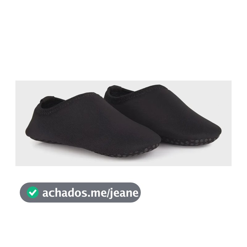 Sapatinho Calce Facil Meia Antiderrapante Bebê Preto Preto 19.20 Liso