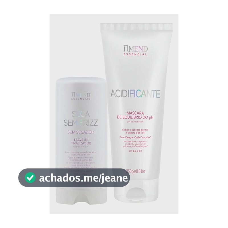 Kit Amend Seca Sem Frizz + Acidificante O Queridinho