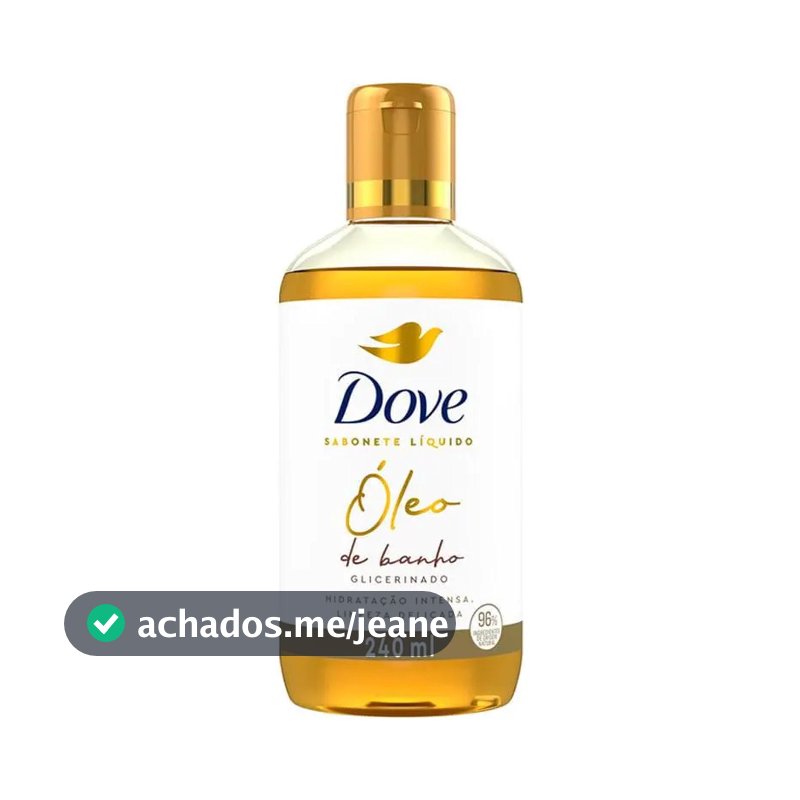 Dove Óleo de Banho Sabonete Líquido Glicerinado 240ml