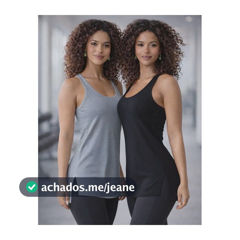 Kit 2 Camiseta Feminina Academia Regata Treino Tapa Bumbum Cinza/preto G