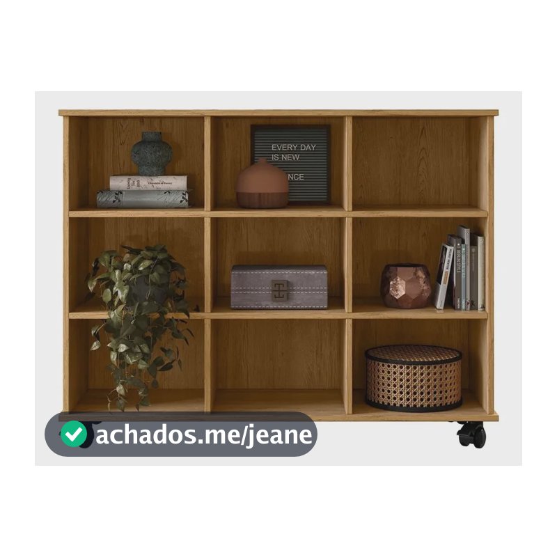 Nicho Organizador Estante Brinquedos Rodízios Freijó - Qmovi Freijó