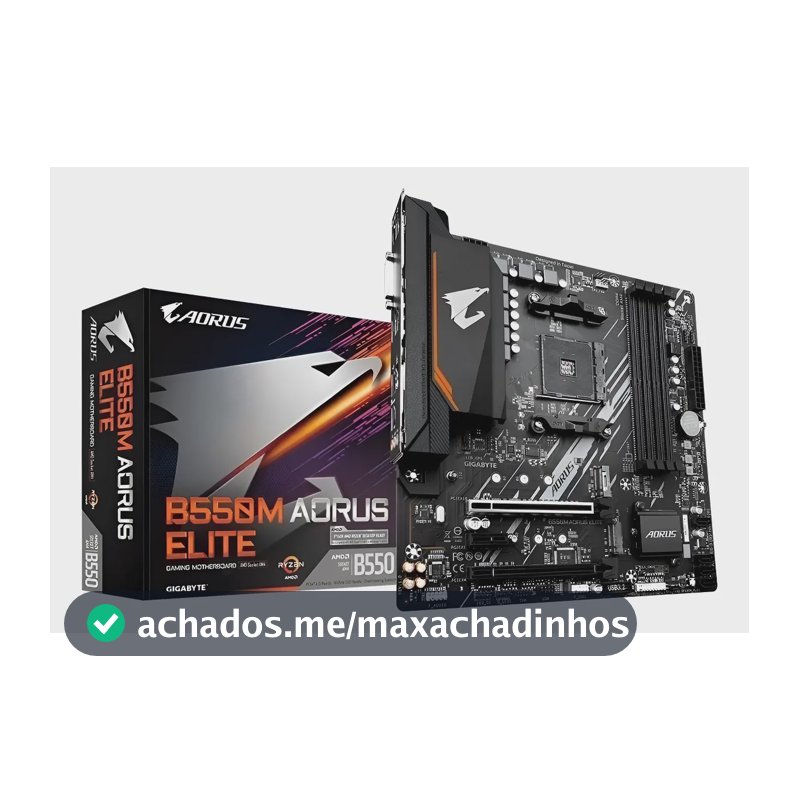 Placa-mãe Gigabyte Amd Am4 B550m Aorus Elite 4x Ddr4 Matx Preto