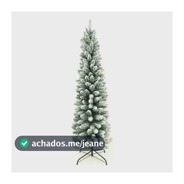 Árvore De Natal Slim Nevada 1,80m 500 Galhos Pinheiro Branca Neve Cheia Luxo LuvinCo
