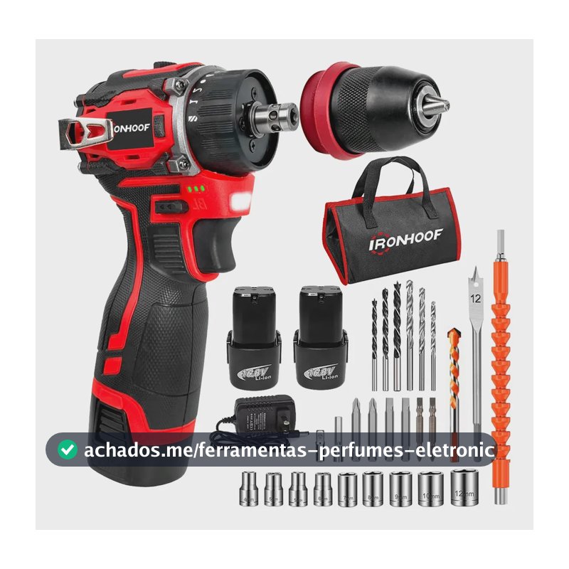 Brushless Furadeira Parafusadeira Eletrica Brushless Bivolt Vermelho 110/127/220v Xmbr038rd
