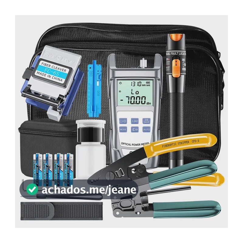 Kit Ferramentas de Fibra Óptica Gabriel FTTH Profissional com Medidor de Potência e Clivador